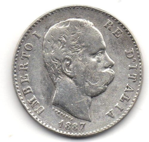 Italia 1887 umberto i - -,