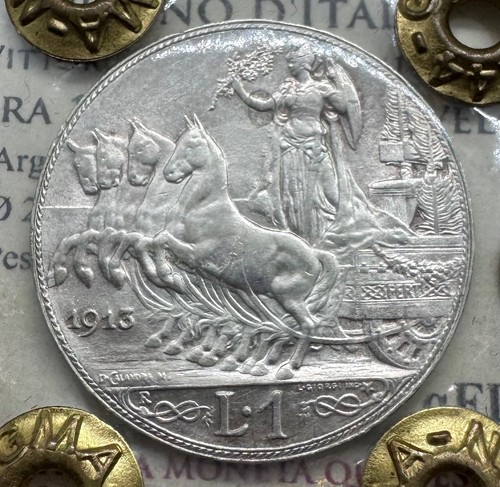 Regno italia 1 lira 1913 - regno,