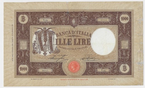 000 lire grande - lire, (fascio)