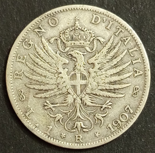 Lira 1907 aquila sabauda - 1,