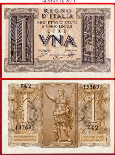 Italy italia 1 - italia, lira