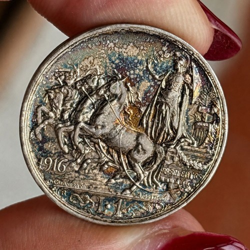 Lira quadriga 1916 regno - quadriga,