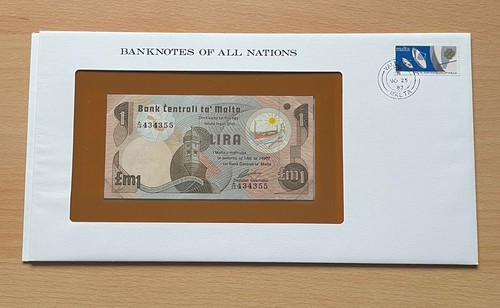 Banconote lettera malta lira - banconote,