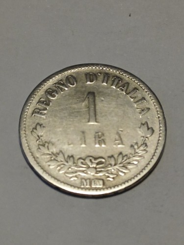 Lira argento 1863 circolata - lira,
