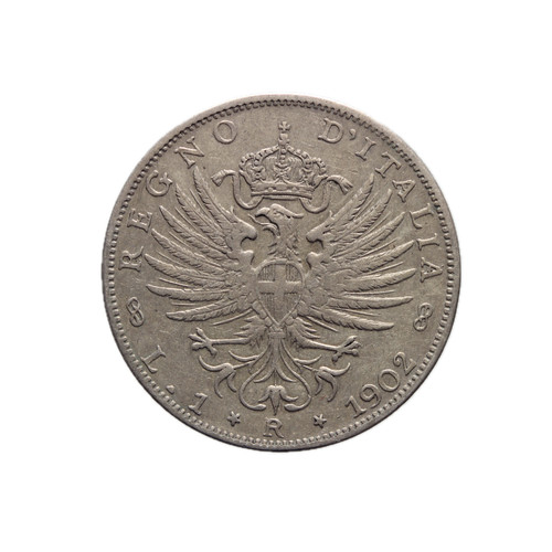 Regno italia 1 lira - d'italia,