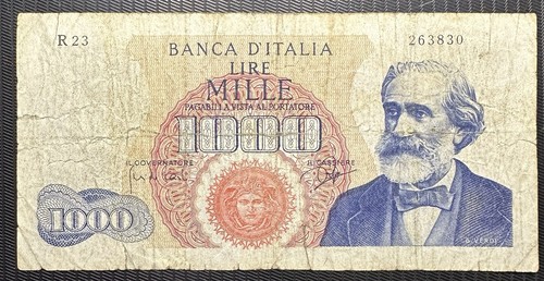 Banconota 1000 lire verdi 1º - lire,