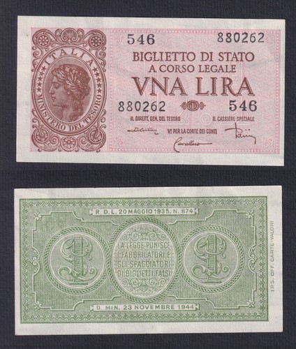 Banconota italia lira - banconota, 1