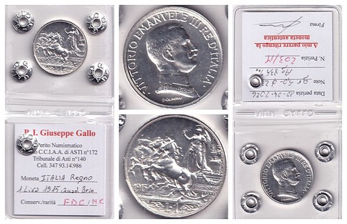 Lira 1915 argento - lira, fdc