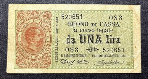 Una lira buono di cassa - una, /
