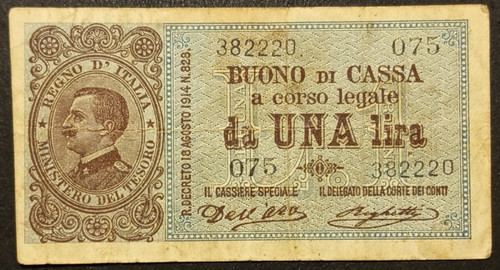 Lira 1914 bb regno - 1,