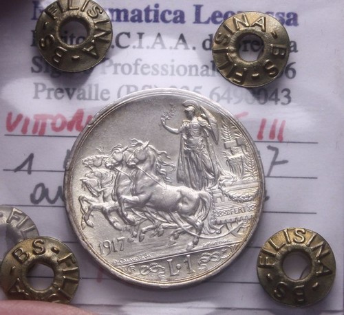 Veiii lira argento 1917 - lira,